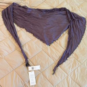eileen fisher purple silk scarf/ wrap